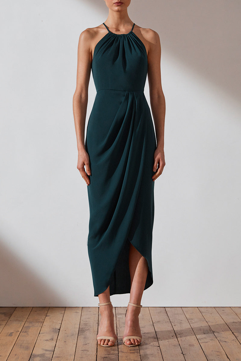 Core High Neck Ruched Dress | Seaweed ...